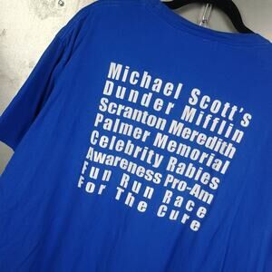 The Office Y2K 2000s Michael Scott Dunder Mifflin Fun Run NBC Store TV Shirt XXL